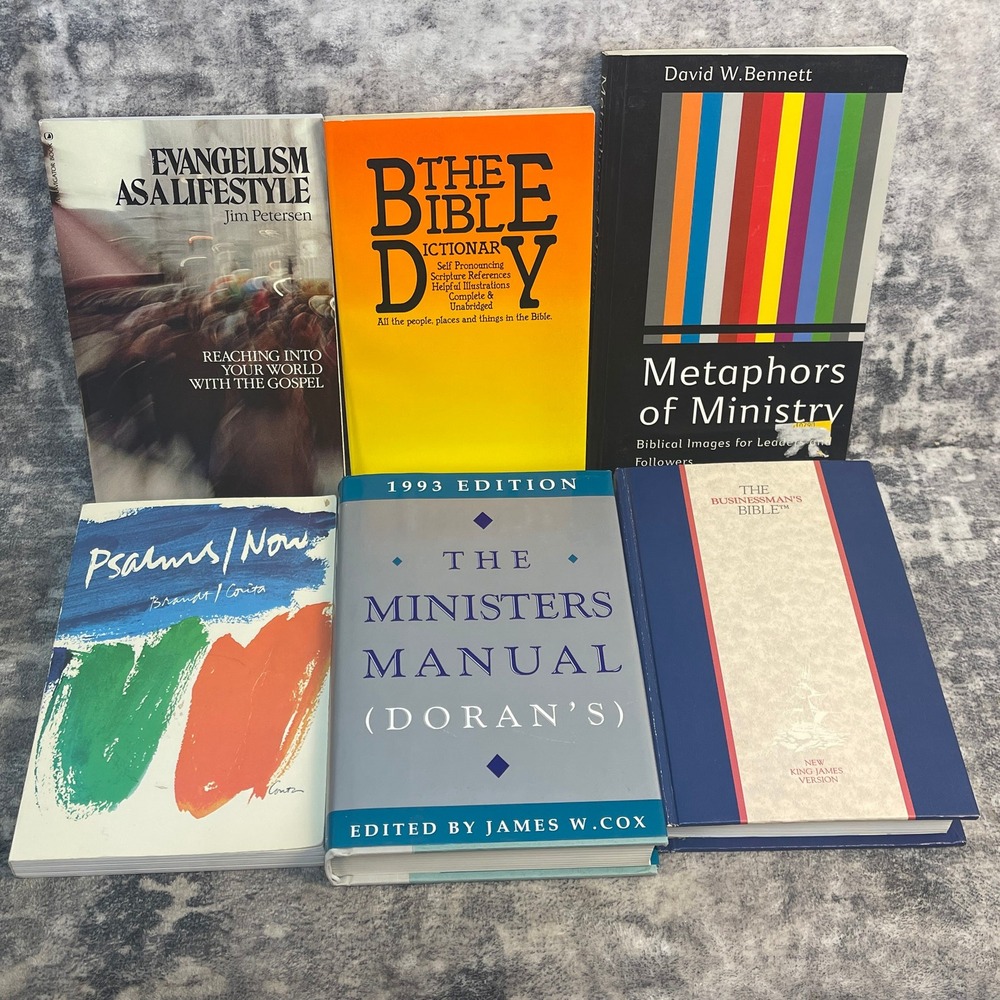 Christian Ministry 6 Book Lot Evangelism Bible Dictionary Minister's Manual NKJV